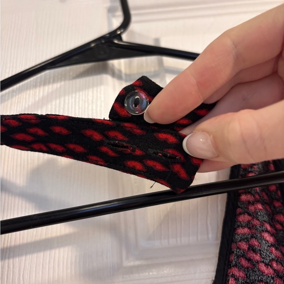 Reformation Delanie Black and Red Halter Dress size M - Picture 8 of 8